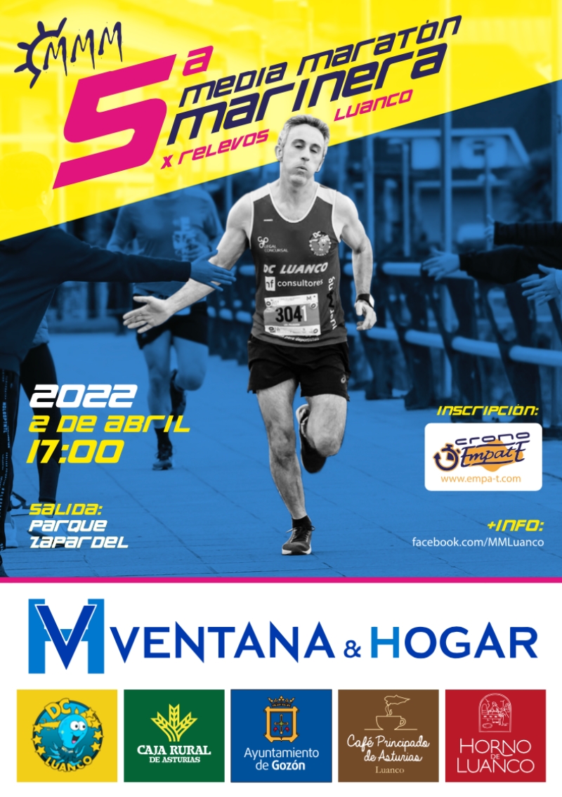 5ª MEDIA MARATÓN MARINERA  POR EQUIPOS - LUANCO - Inscríbete