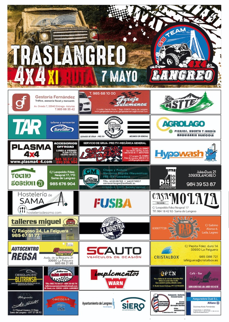 XI RUTA TRANSLANGREO  4X4 - Inskriba zaitez