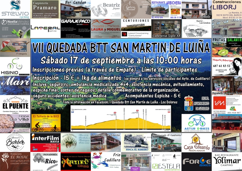 VII QUEDADA BTT SAN MARTIN DE LUIÑA - Inscrivez-vous