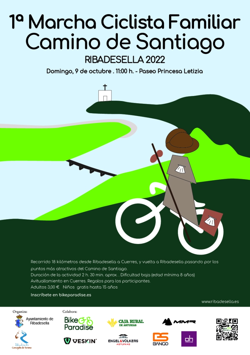 MARCHA CICLISTA FAMILIAR CAMINO DE SANTIAGO RIBADESELLA 2022 - Inscríbete