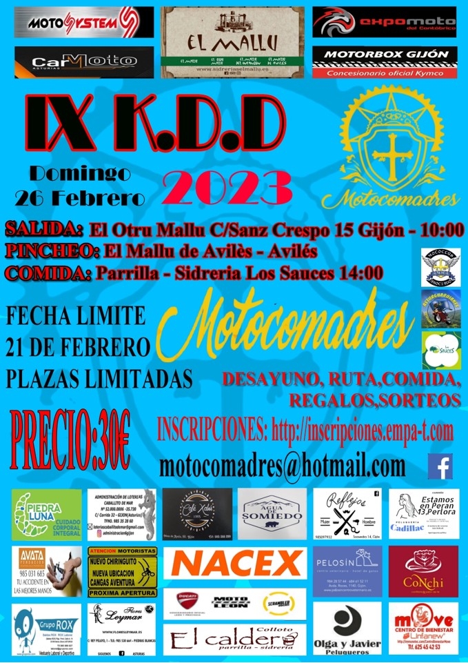 IX KDD MOTOCOMADRES MTC - Inscríbete