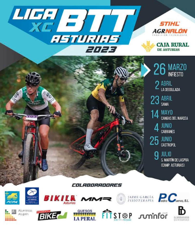 LIGA XC BTT CAJA RURAL Y OPEN PROMOCIÓN AGR NALÓN STIHL 2023 - Inscríbete