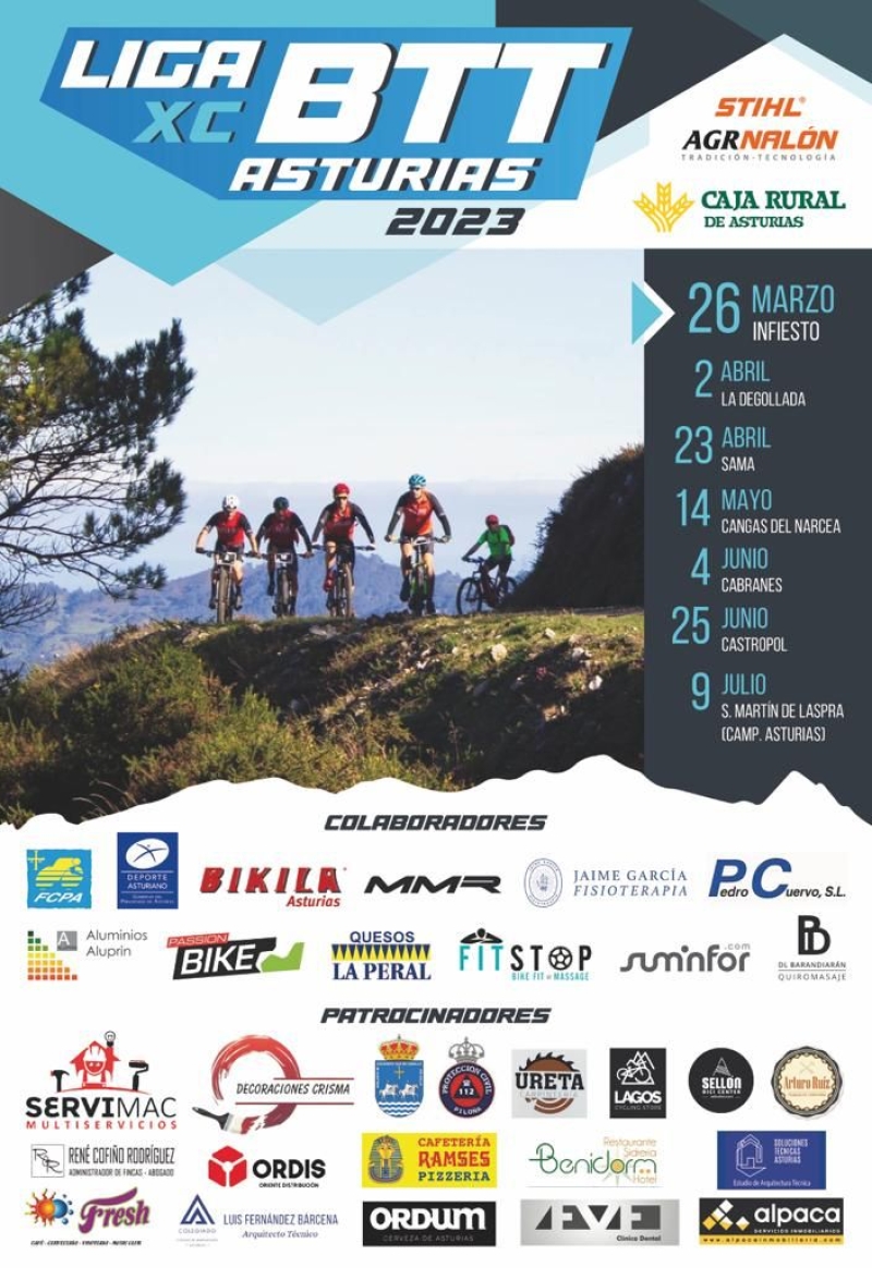 XCO BTT CONCEJO DE PILOÑA - LIGA XC BTT CAJA RURAL Y OPEN PROMOCIÓN AGR NALÓN STIHL 2023 - Inscríbete