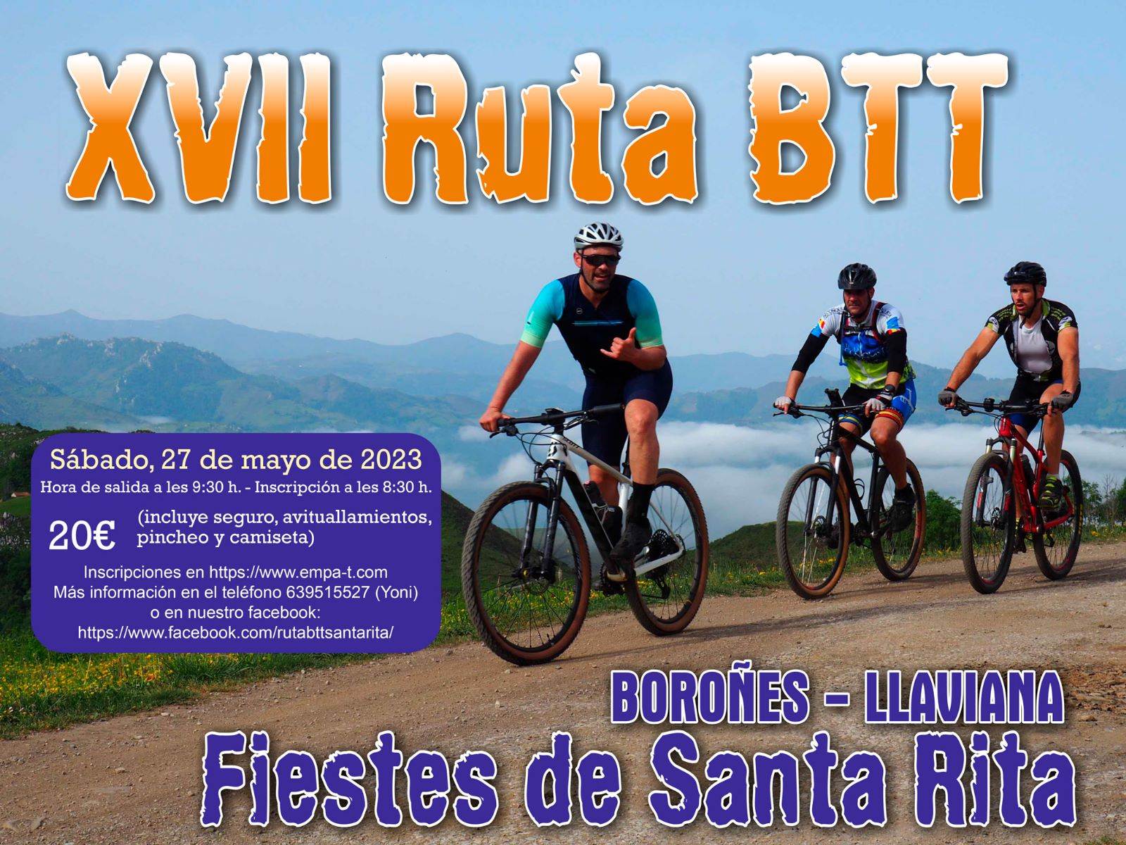 XVII RUTA BTT FIESTES DE SANTA RITA – BOROÑES - Inscríbete