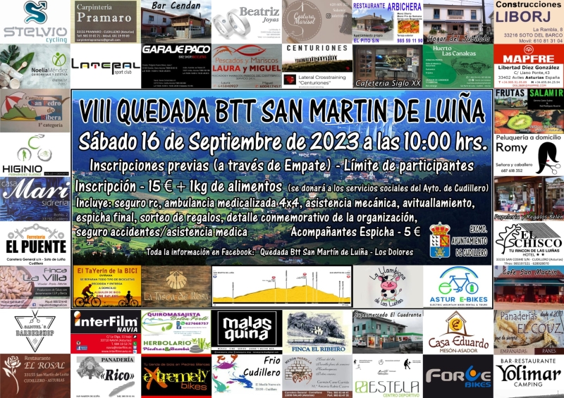 VIII QUEDADA BTT SAN MARTIN DE LUIÑA - Inscrivez-vous