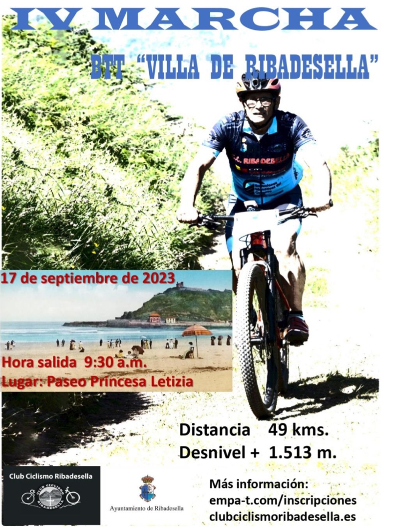 IV MARCHA BTT VILLA DE RIBADESELLA 2023 - Inscriu-te