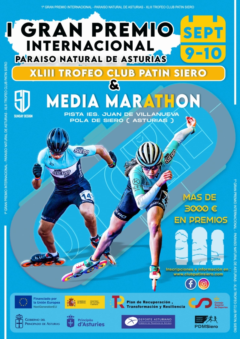 I GRAN PREMIO INTERNACIONAL PARAÍSO DE ASTURIAS XLIII TROFEO CLUB PATÍN SIERO - Inscríbete
