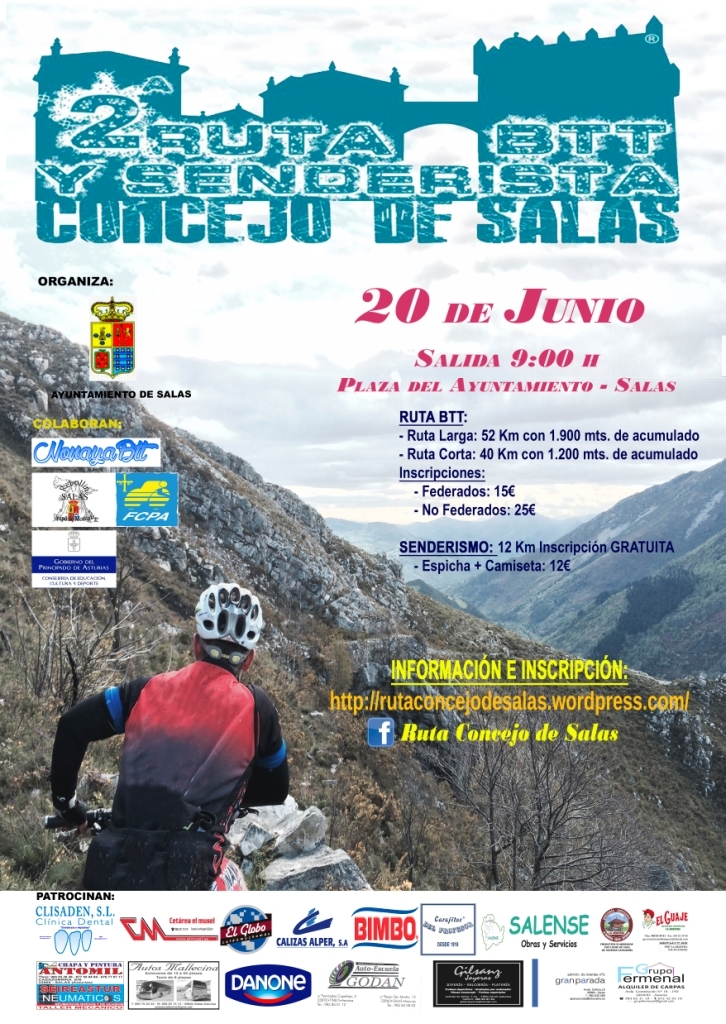 II RUTA BTT Y SENDERISMO CONCEJO DE SALAS - Inscríbete