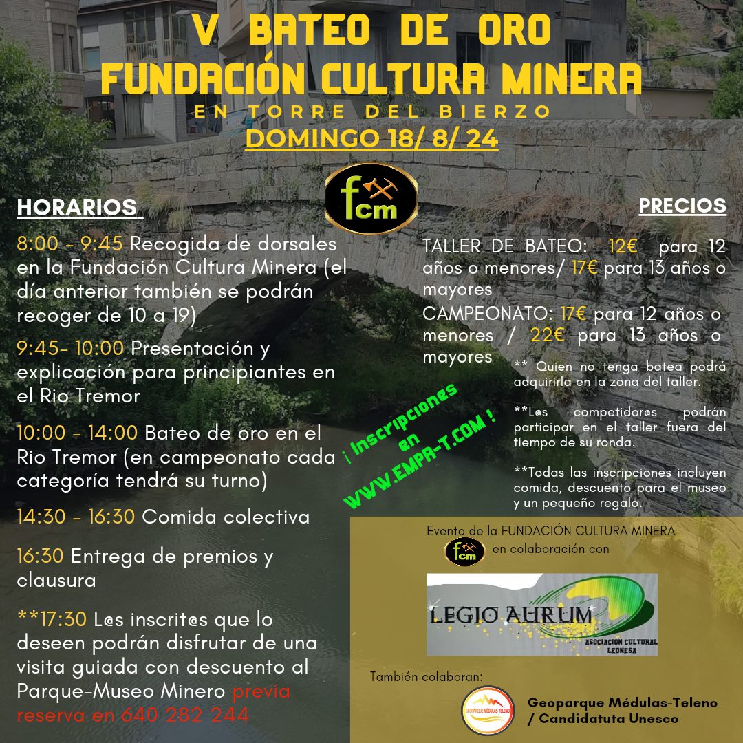 V BATEO DE ORO FUNDACIÓN CULTURA MINERA - Inscríbete