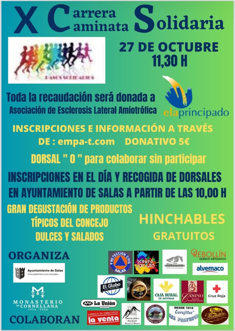 X CARRERA-CAMINATA SOLIDARIA EN FAVOR DE LA ASOCIACIÓN ELA PRINCIPADO - Inscríbete