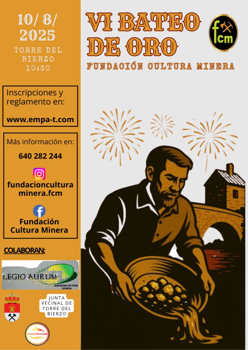 VI BATEO DE ORO FUNDACIÓN CULTURA MINERA 2025 - Inscríbete