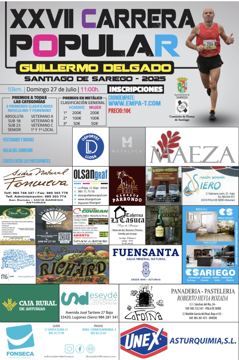 XXVII CARRERA POPULAR GUILLERMO DELGADO 2025 - Inskriba zaitez