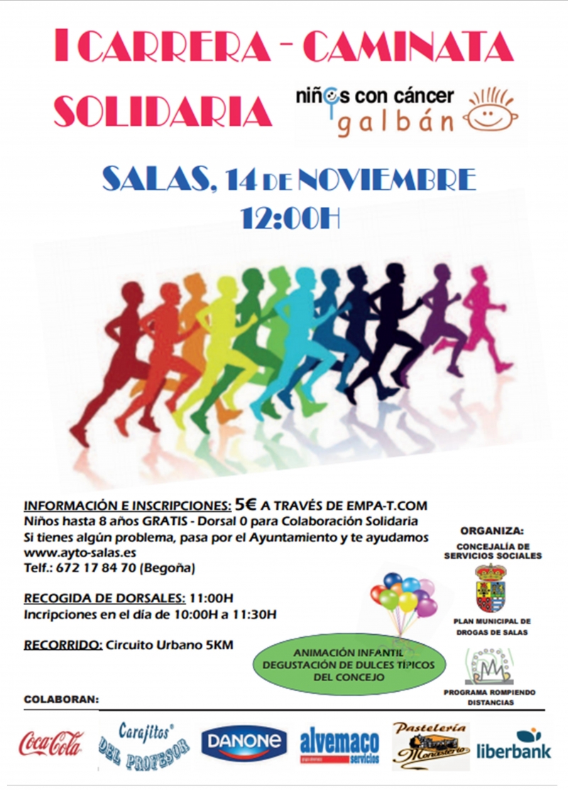 CARRERA SOLIDARIA EN FAVOR DE LA ASOCIACIÓN GALBÁN - Iscriviti