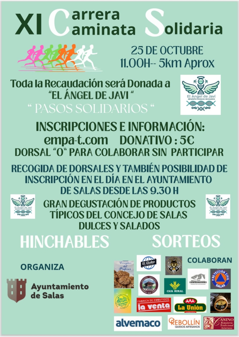 XI CARRERA-CAMINATA SOLIDARIA EN FAVOR DE LA ASOCIACIÓN EL ANGEL DE JAVI - Inscríbete