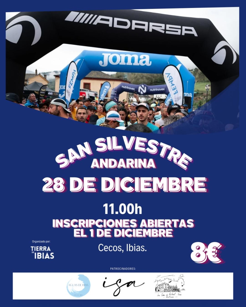 SAN SILVESTRE ANDARINA IBIAS 2025 - Inscríbete