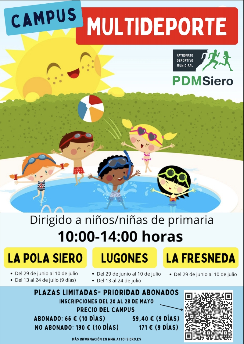CAMPUS MULTIDEPORTE - SIERO 2026 - Inscríbete