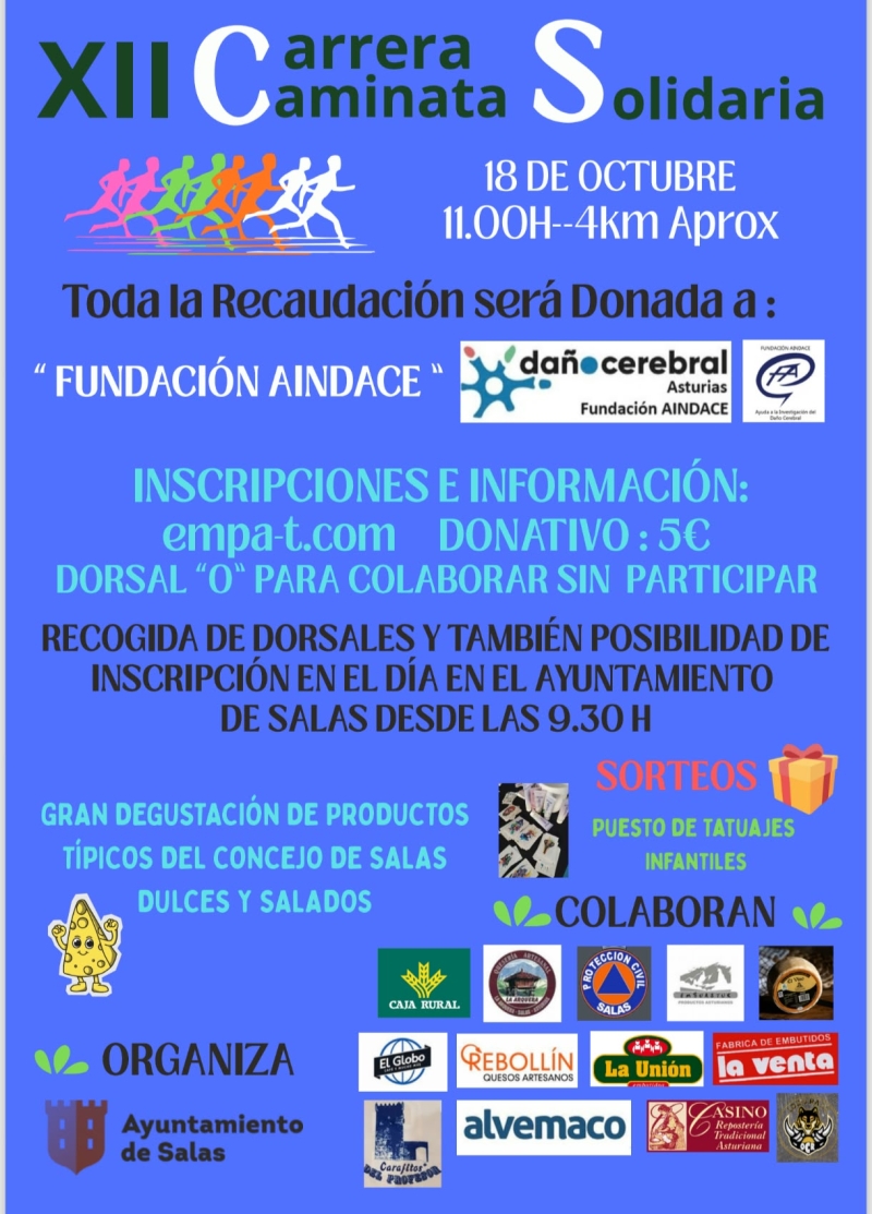 XII CARRERA-CAMINATA SOLIDARIA EN FAVOR DE LA FUNDACIÓN AINDACE - Inscríbete