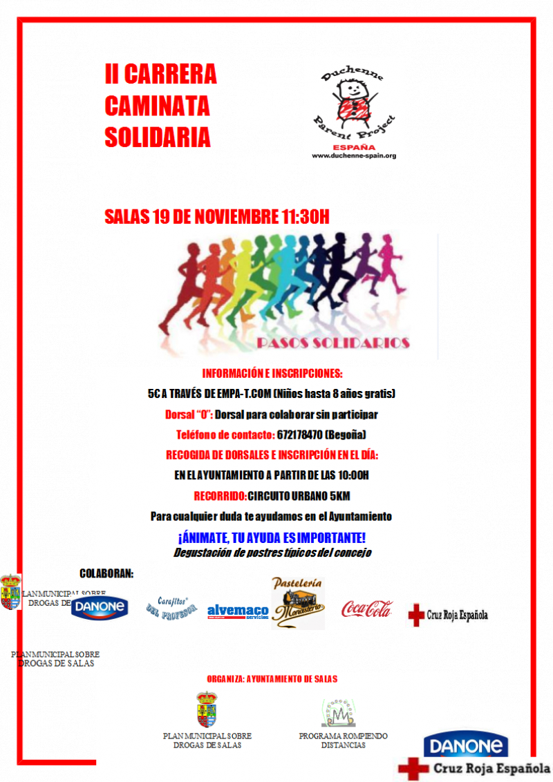 II CARRERA-CAMINATA SOLIDARIA EN FAVOR DE LOS ENFERMOS DE DUCHENNE - Inscríbete