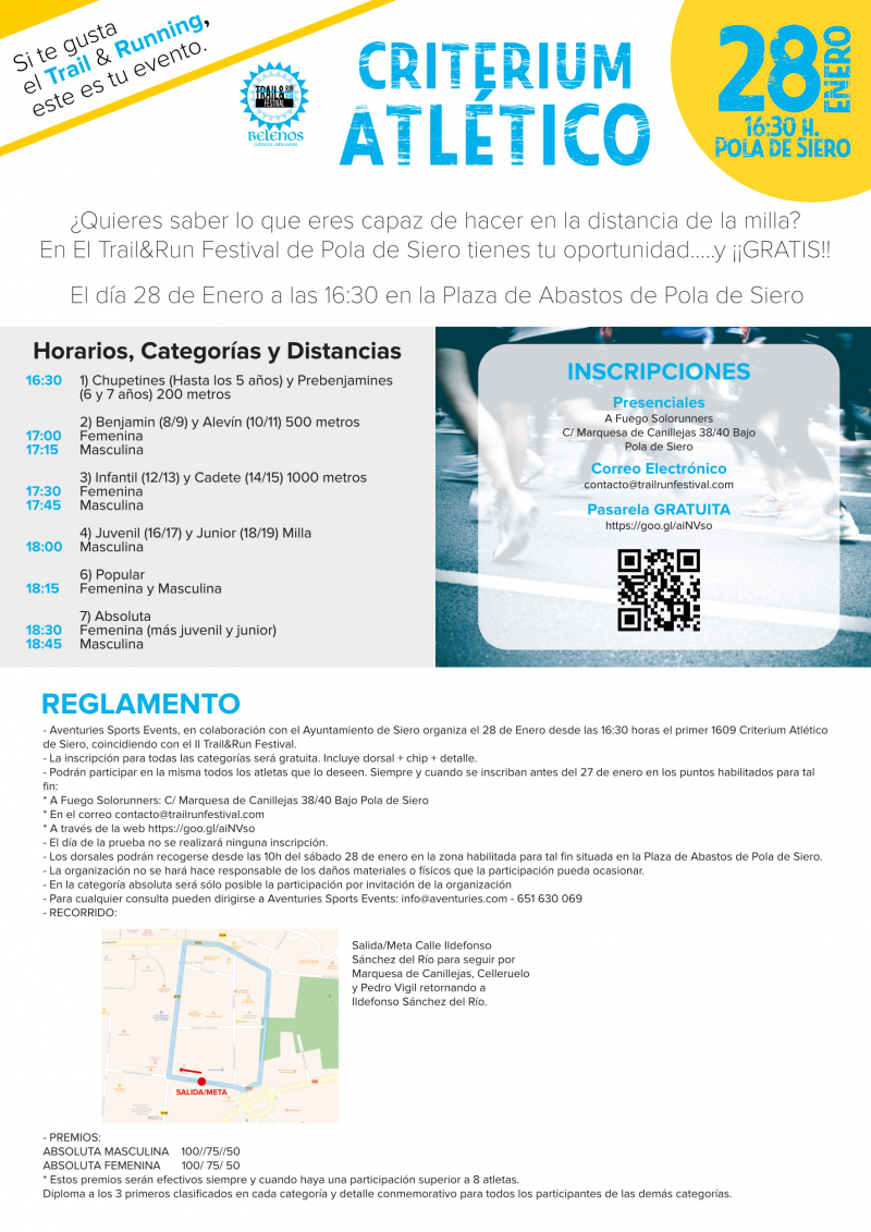 CRITERIUM ATLÉTICO (II TRAIL&RUN FESTIVAL) - Inscríbete