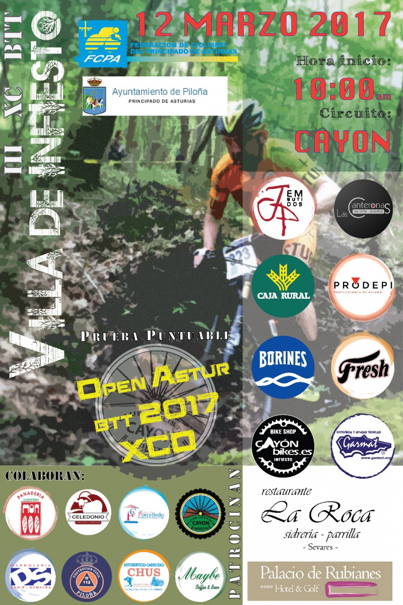 3ª CARRERA XC VILLA DE INFIESTO (OPEN ASTUR XCO) - Inscríbete