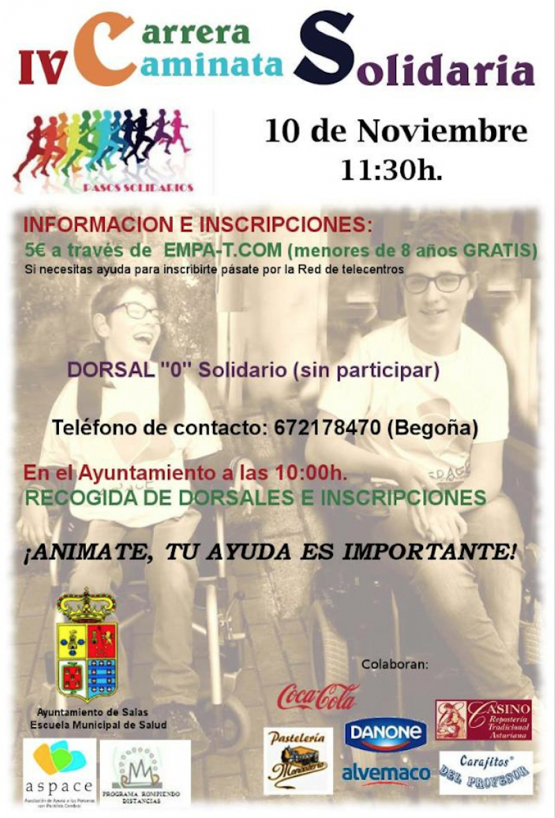 CARRERA-CAMINATA SOLIDARIA EN FAVOR DE ASPACE - Inscríbete