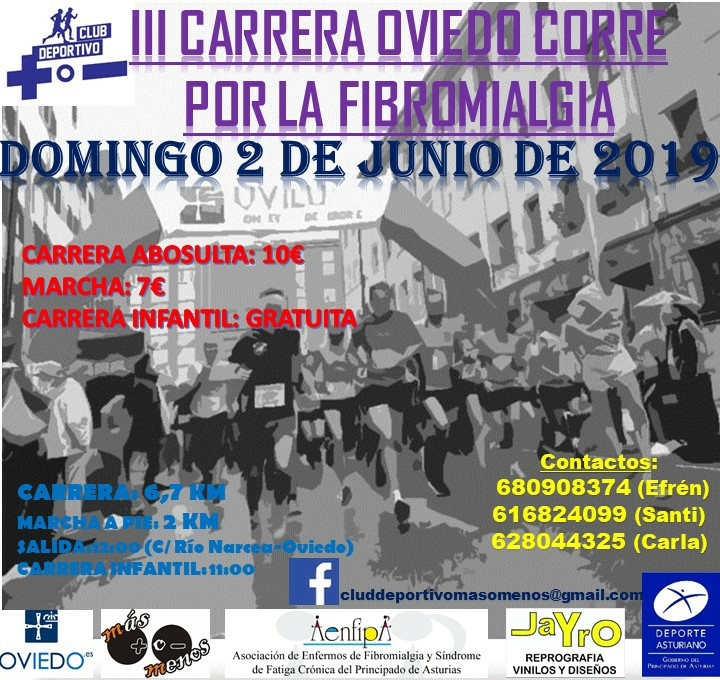 III CARRERA OVIEDO CORRE POR LA FIBROMIALGIA - Inscríbete