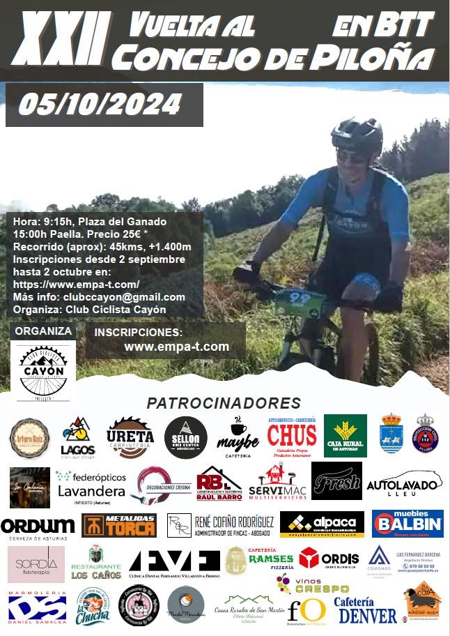 XXII VUELTA CONCEJO DE PILOÑA BTT 2024 - Register XXII VUELTA CONCEJO DE PILOÑA BTT 2024 - Register