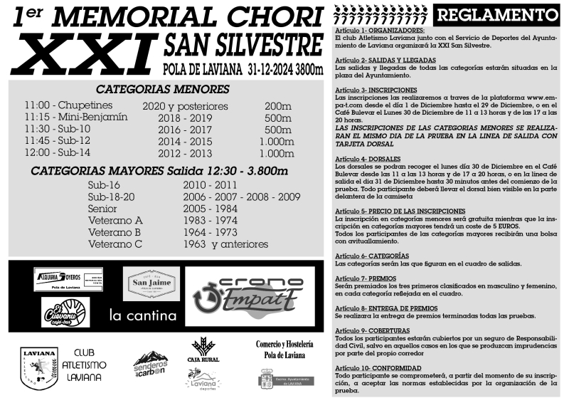 XXI SAN SILVESTRE POLA DE DE LAVIANA - Register XXI SAN SILVESTRE POLA DE DE LAVIANA - Register