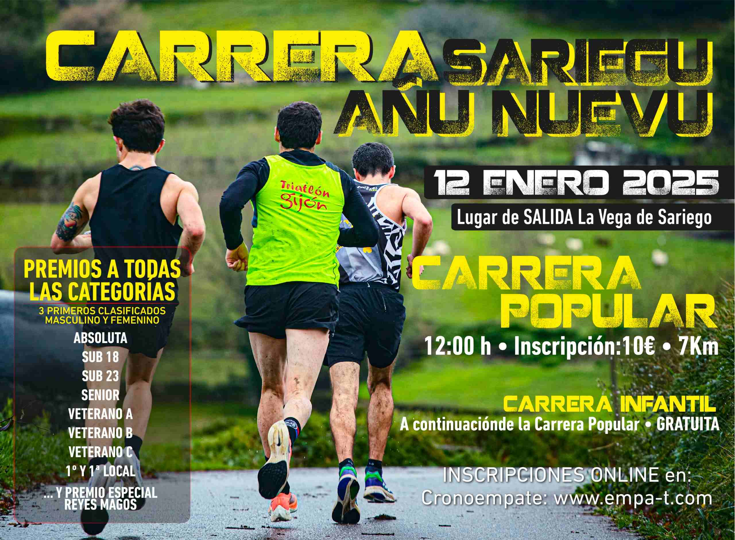 CARRERA SARIEGU DE AÑU NUEVU 2025 - Inscríbete CARRERA SARIEGU DE AÑU NUEVU 2025 - Inscríbete