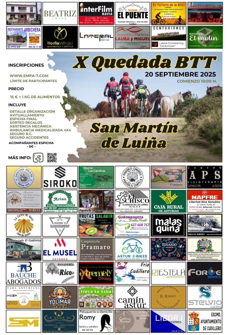 Cartel del evento X QUEDADA BTT SAN MARTIN DE LUIÑA