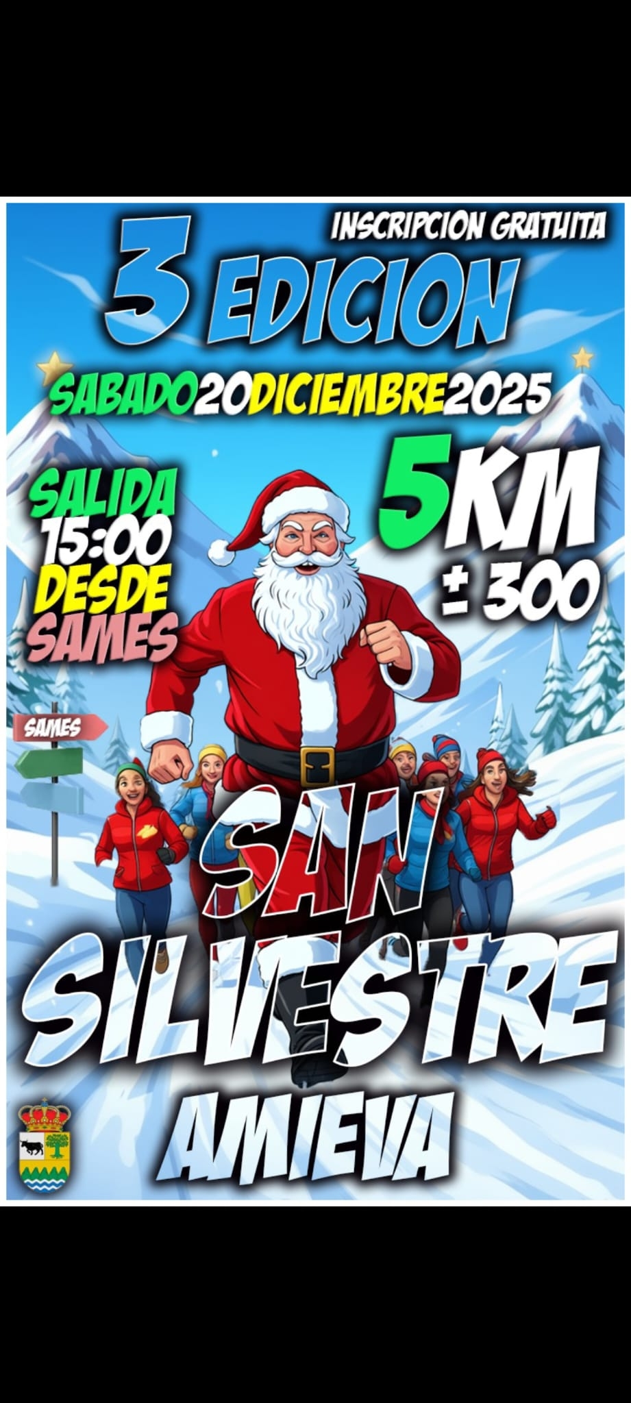 Cartel del evento III SAN SILVESTRE AMIEVA