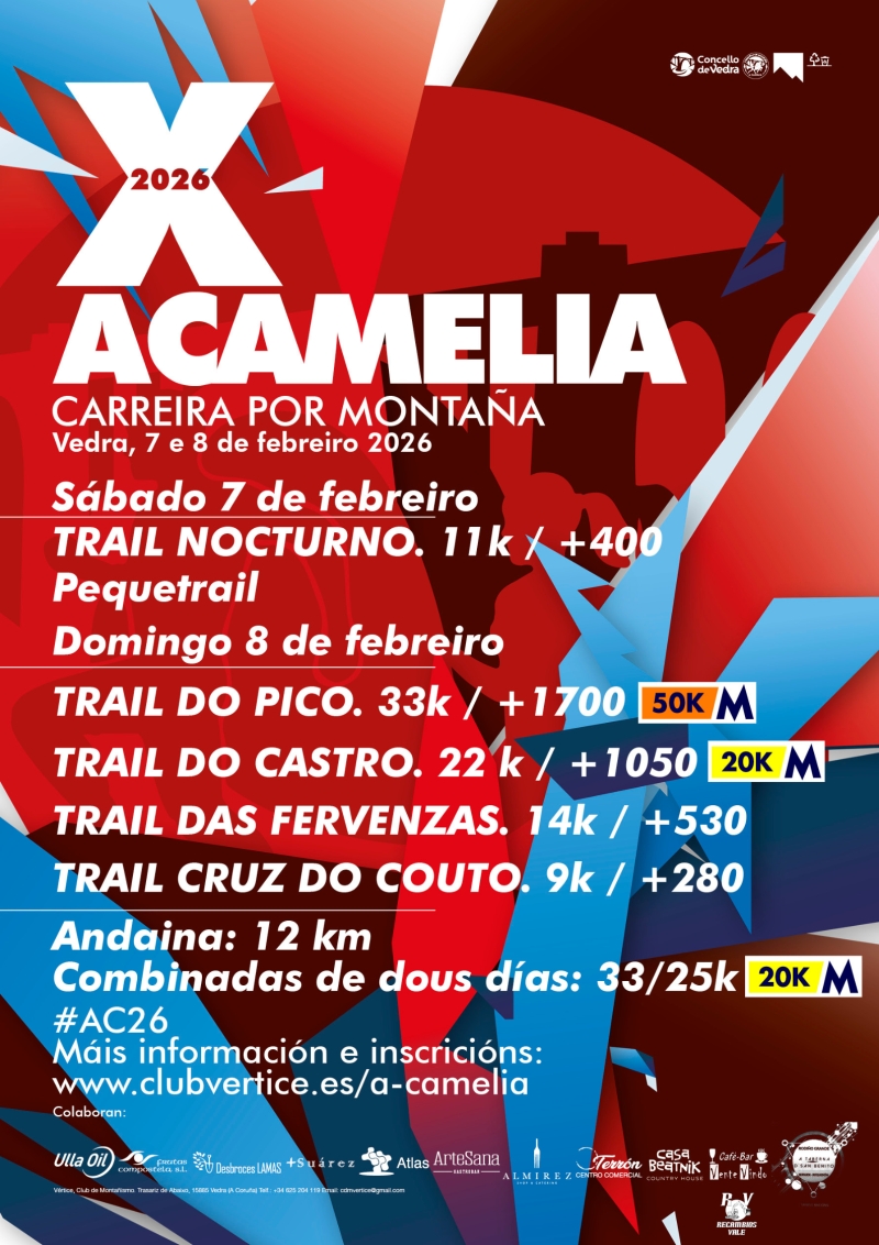 Cartel del evento X CARREIRA POR MONTAÑA A CAMELIA 2026