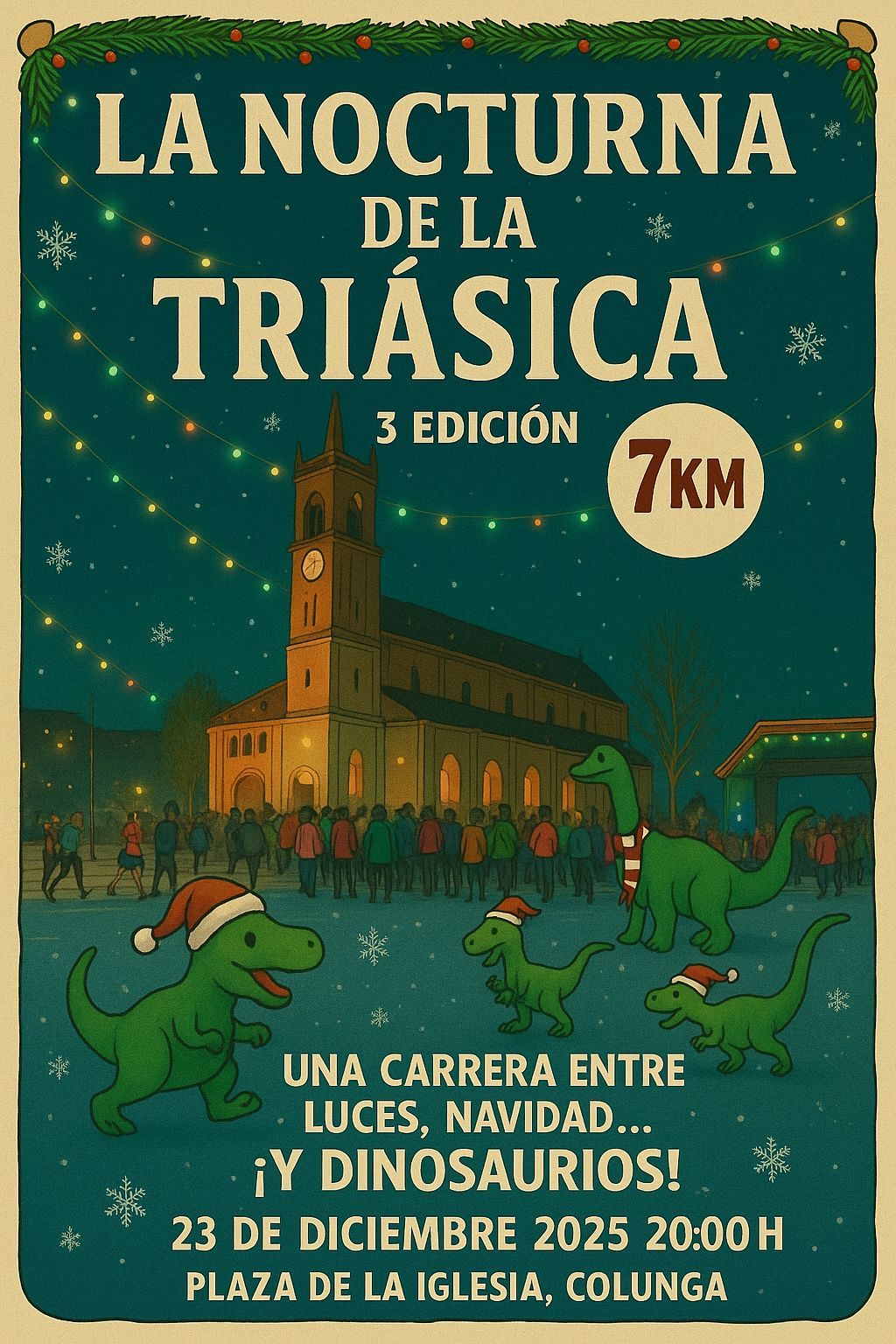 Cartel del evento 3ª NOCTURNA DE LA TRIÁSICA 2025