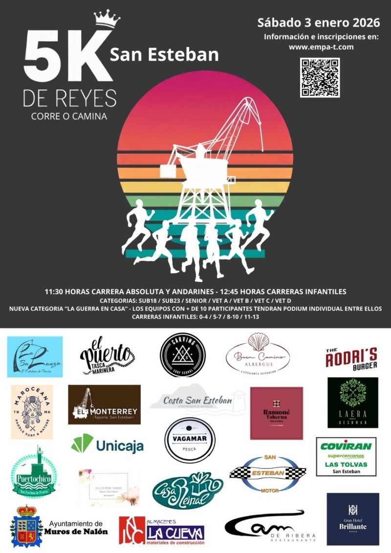 Cartel del evento CARRERA DE REYES 5K SAN ESTEBAN 2026
