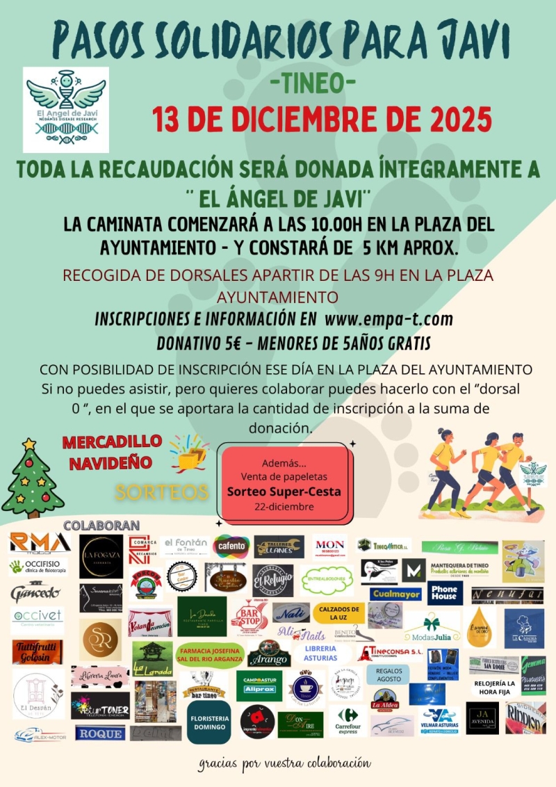 Cartel del evento PASOS SOLIDARIOS PARA JAVI