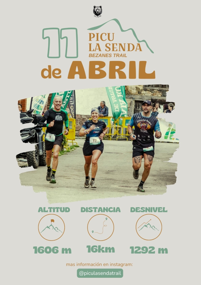 Cartel del evento II PICU LA SENDA - BEZANES TRAIL 2026