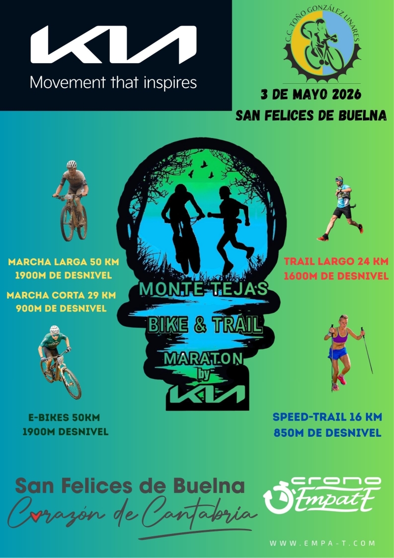 Cartel del evento MONTE TEJAS BIKE & TRAIL MARATON 2026