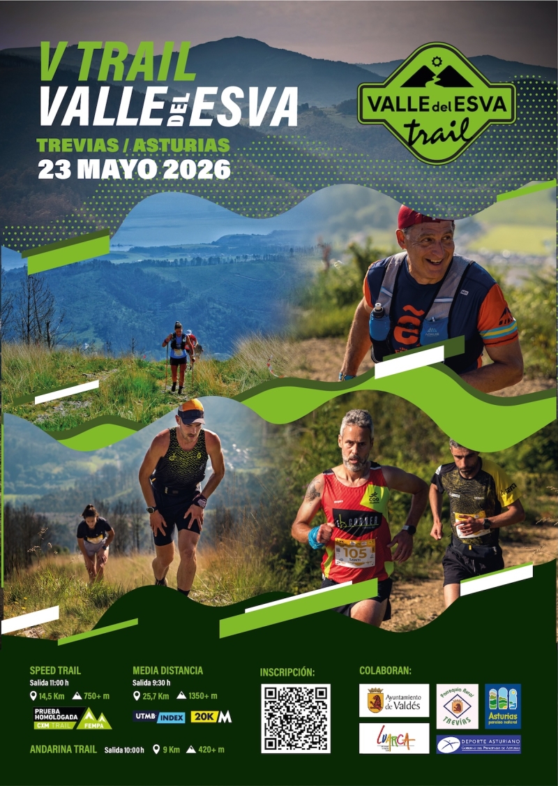 Cartel del evento V TRAIL VALLE DEL ESVA 2026