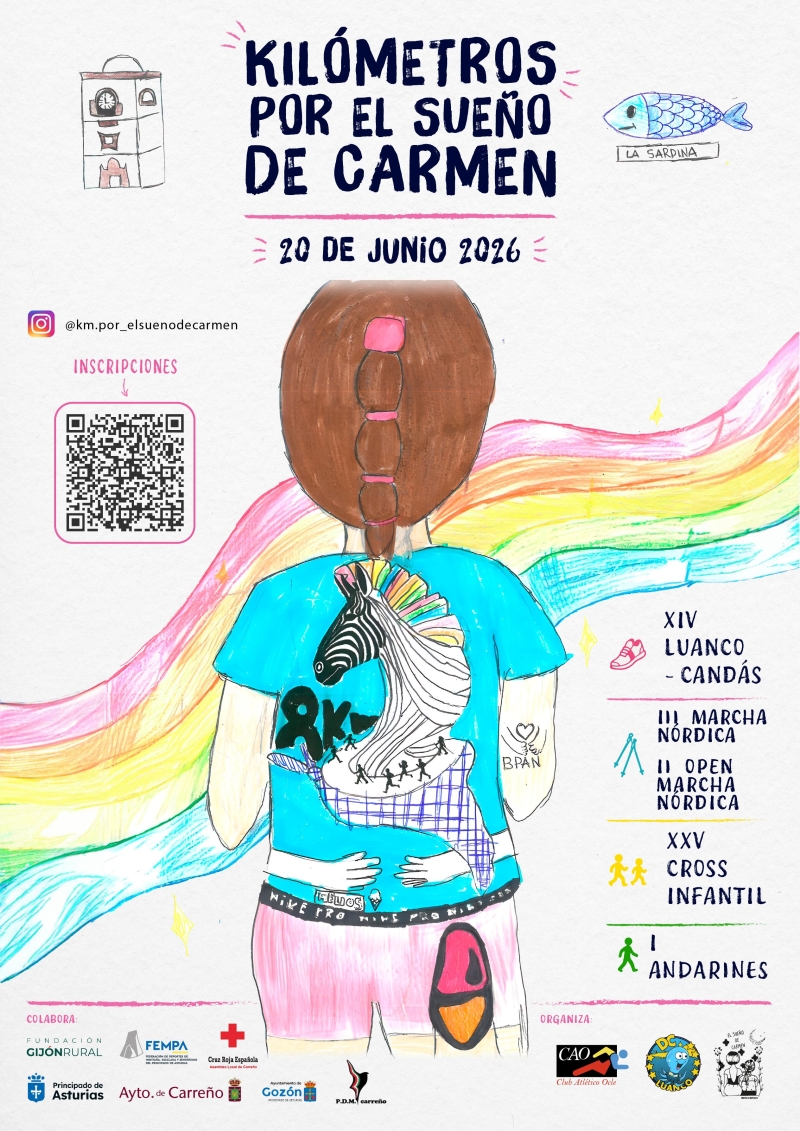 Cartel del evento KILÓMETROS POR EL SUEÑO DE CARMEN 2026