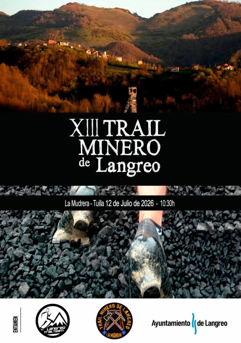 Cartel del evento XIII TRAIL MINERO DE LANGREO-LA MUDRERA 2026