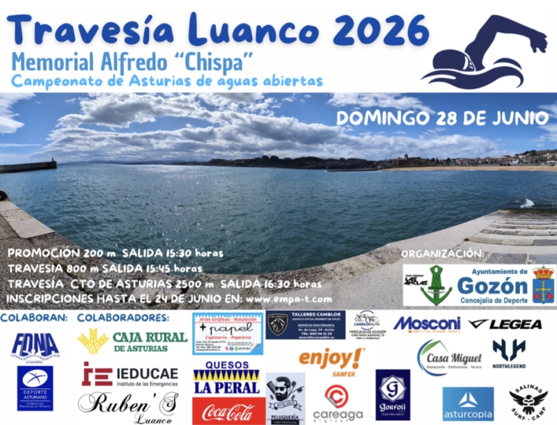 Cartel del evento TRAVESIA LUANCO – MEMORIAL ALFREDO  EL CHISPA 2026