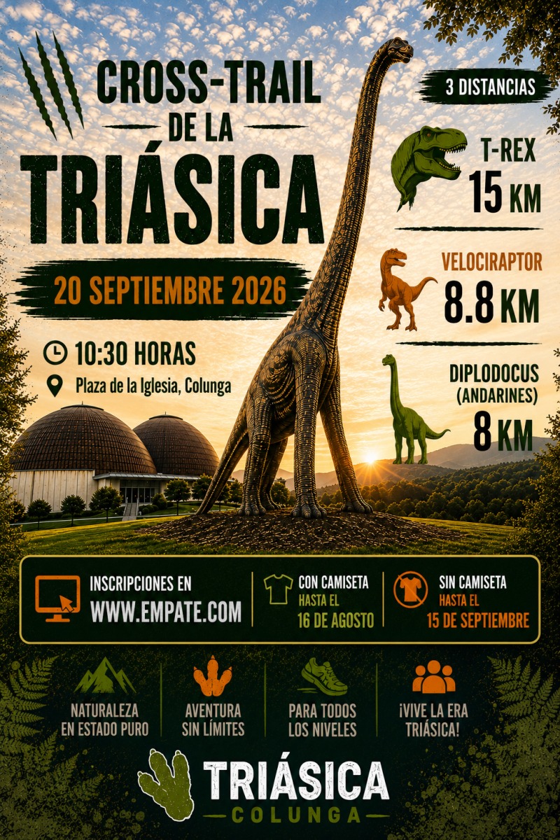 Cartel del evento III CROSS-TRAIL LA TRIÁSICA 2026