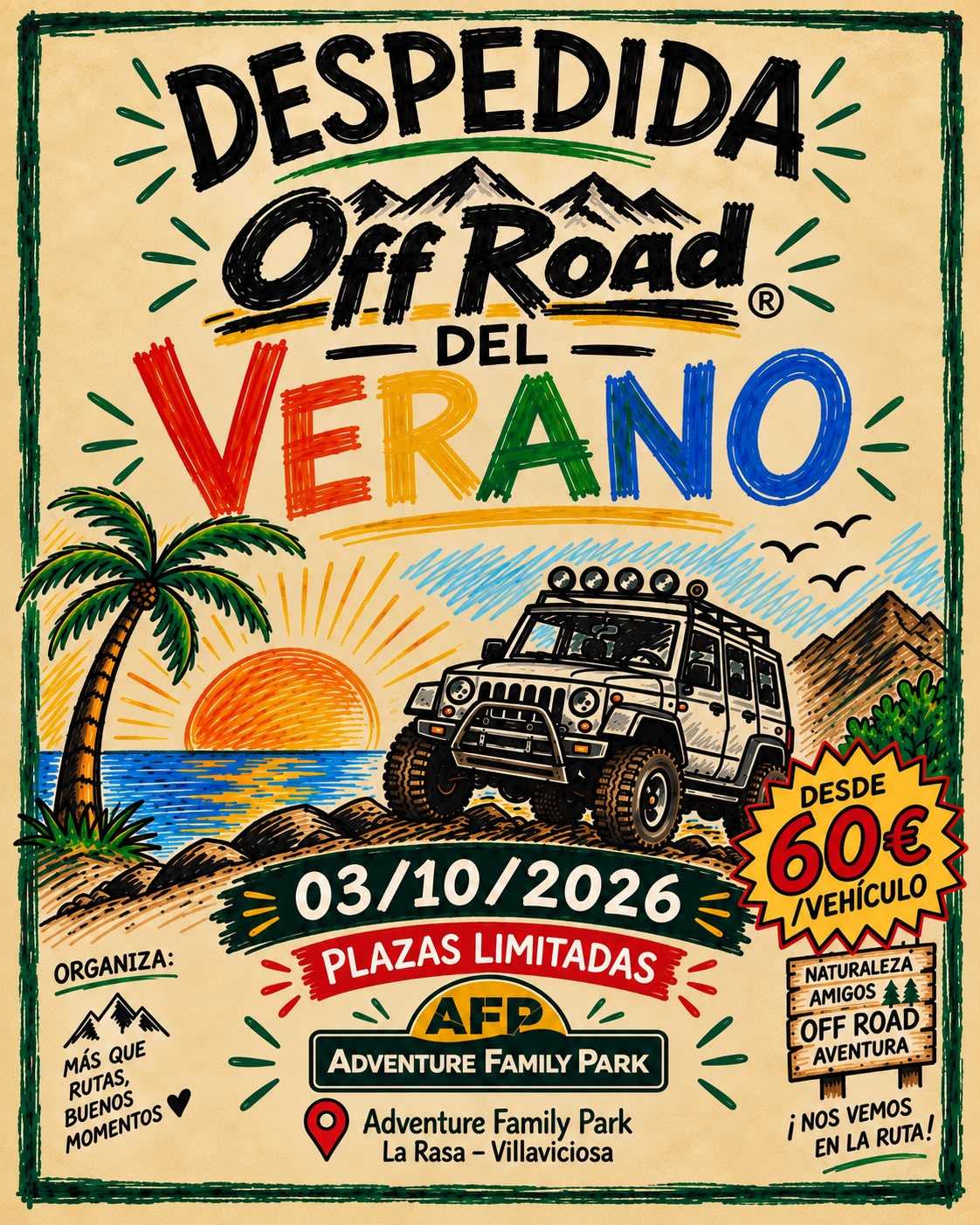 Cartel del evento DESPEDIDA OFFROAD DEL VERANO