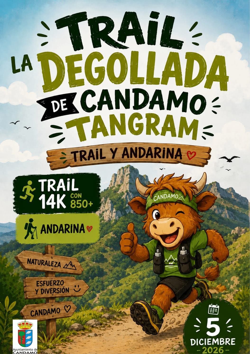 Cartel de IV Trail La Degollada de Candamo 2026