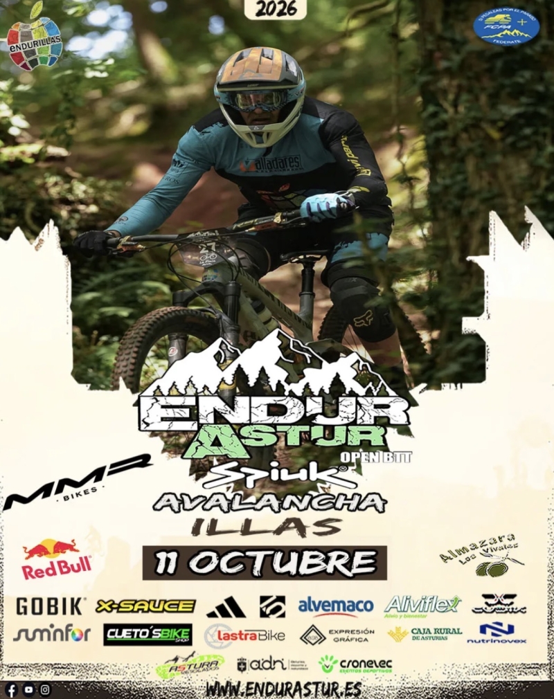 Cartel de Open EndurAstur Avalanchillas 2026 / Avalancha Illas