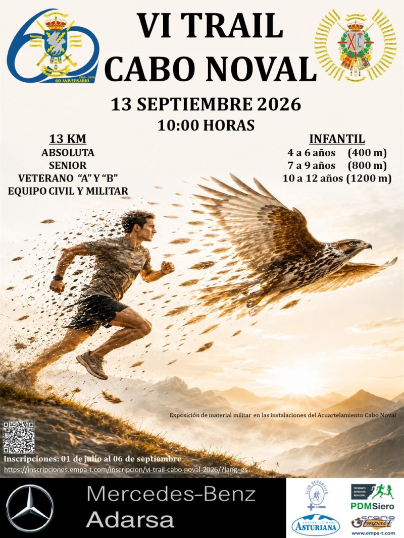 Cartel de VI Trail Cabo Noval 2026