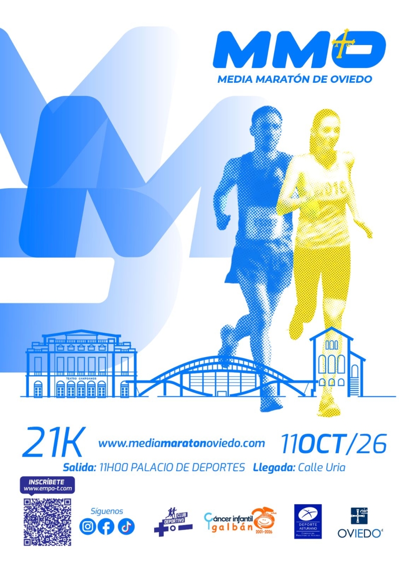Cartel de VII Media Maratón de Oviedo 2026